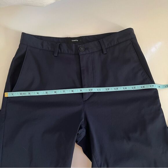 Theory Pants Flex Flat Front Performance Chino Pants Navy Blue Size 30 - Picture 9 of 9